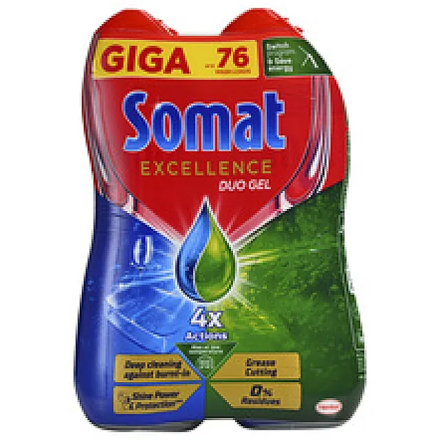 Somat Excellence Duo Gel grease cutting 2x684 ml